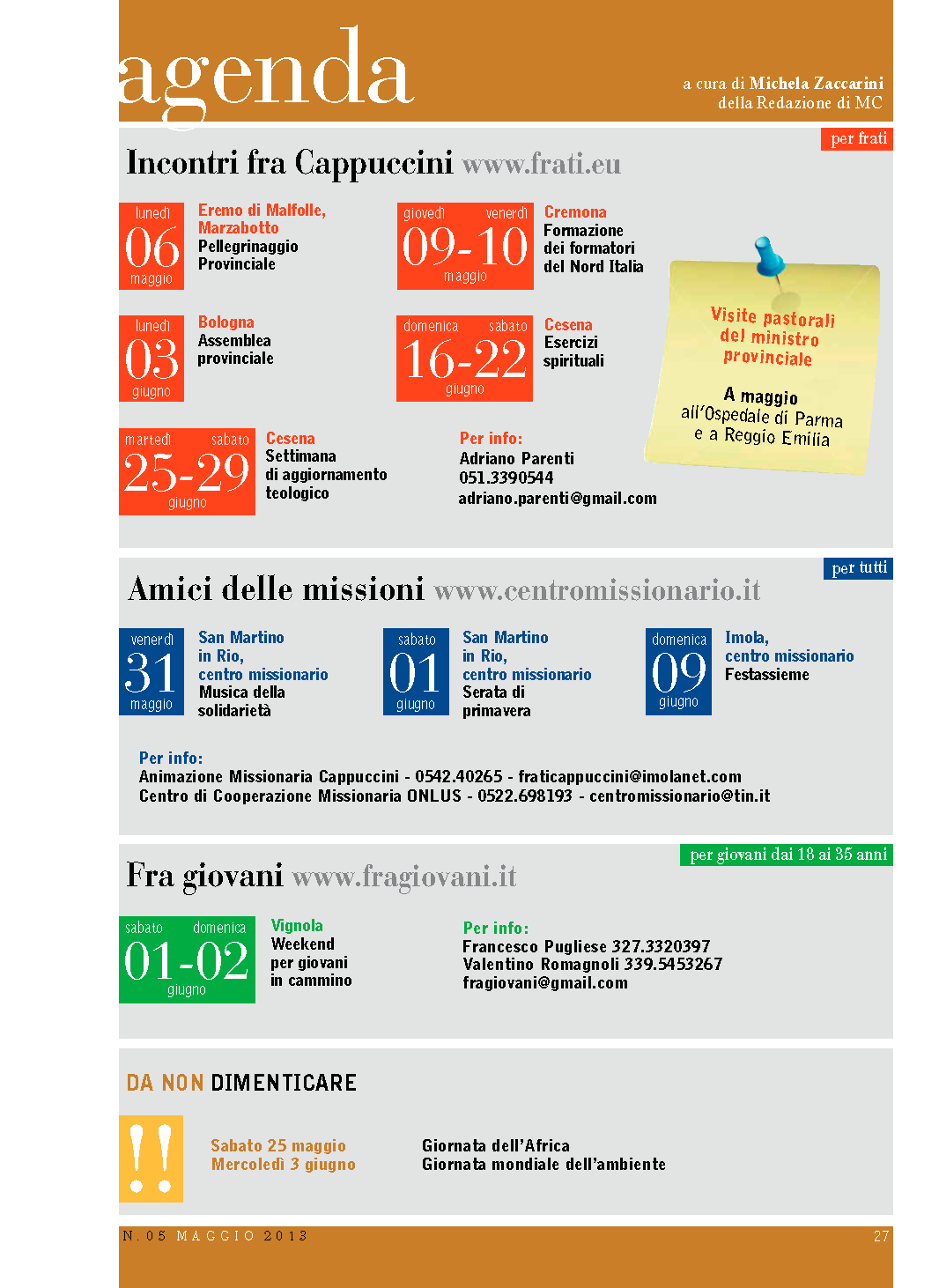 2013MC5 agenda