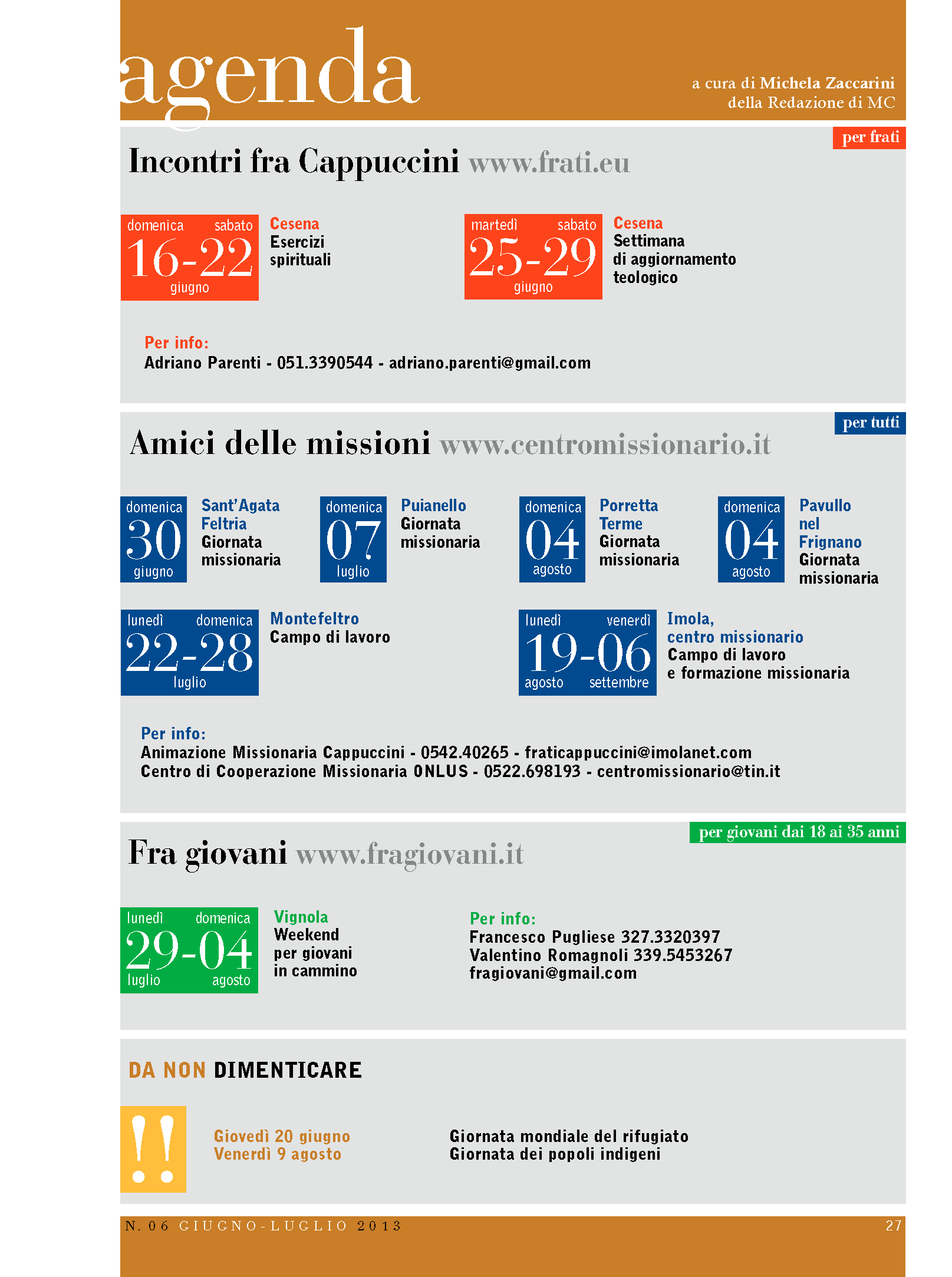 2013MC6 agenda